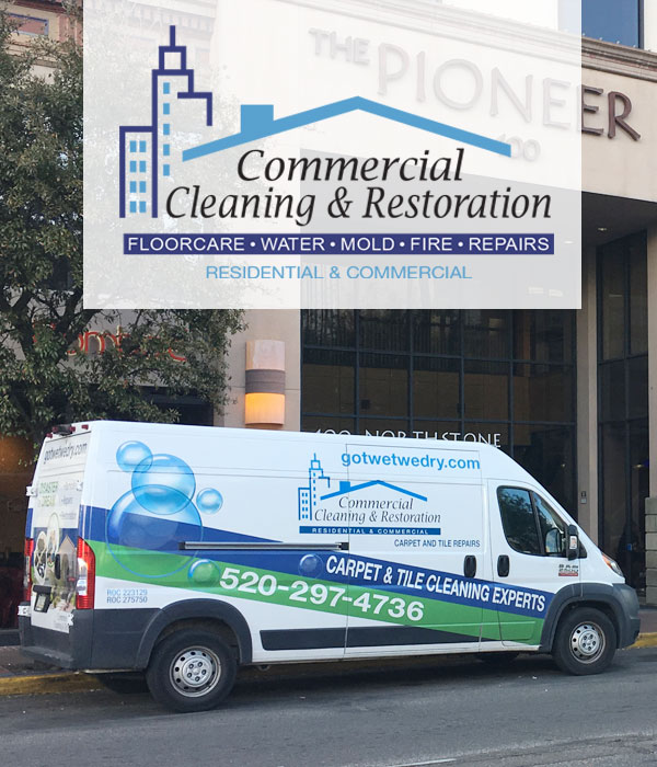 Commercial Cleaning And Restoration Van And Logo