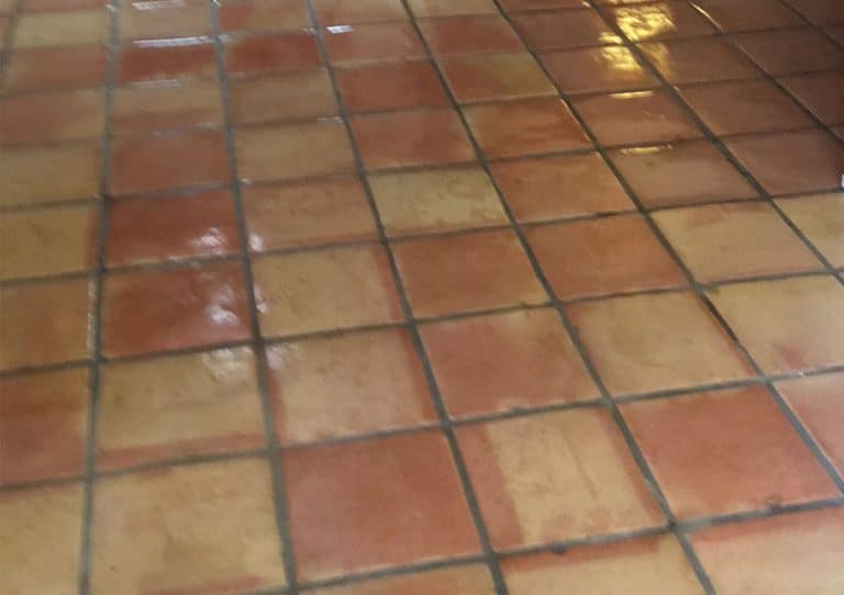 Grout Cleaning and Tile Cleaning. After photo Cleaning And Sealing Saltillo Tile