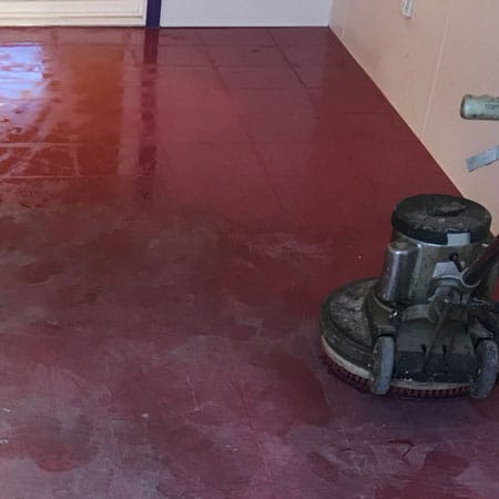 Before VCT (vinyl composition tile) Floor Cleaning 1