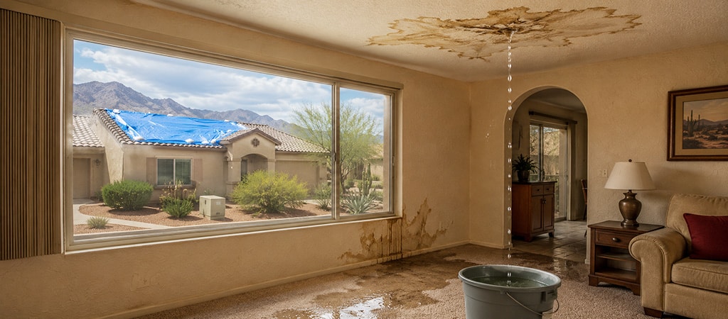 Tucson Roof Damage – How Waiting to Tarp Hurts You